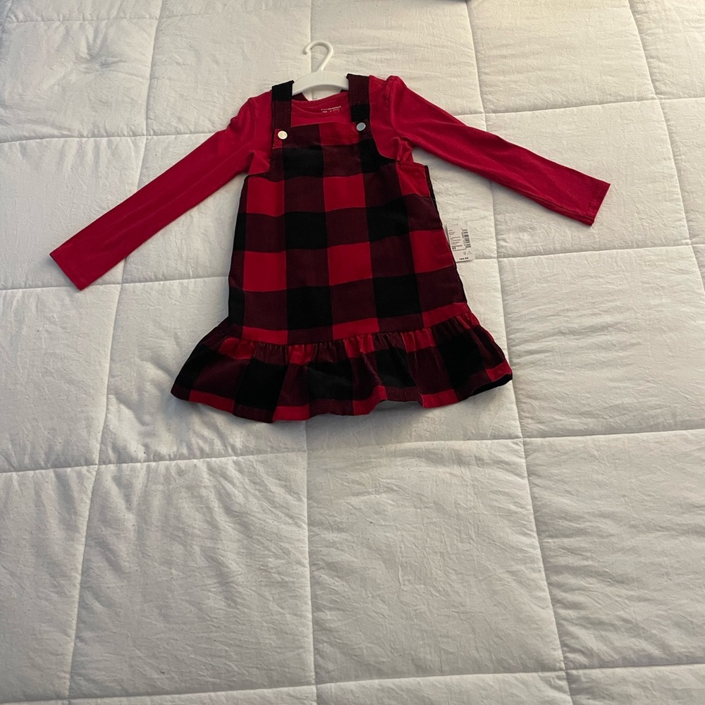 Children’s Place red and black jumper outfit